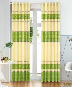 Rèm hoa văn họa tiết đẹp chống nắng rem vai hoa van hoa tiet xanh