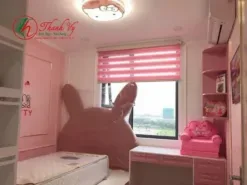 Rèm càu vồng Hàn Quốc màu Hồng rem cau vong han quoc mau hong