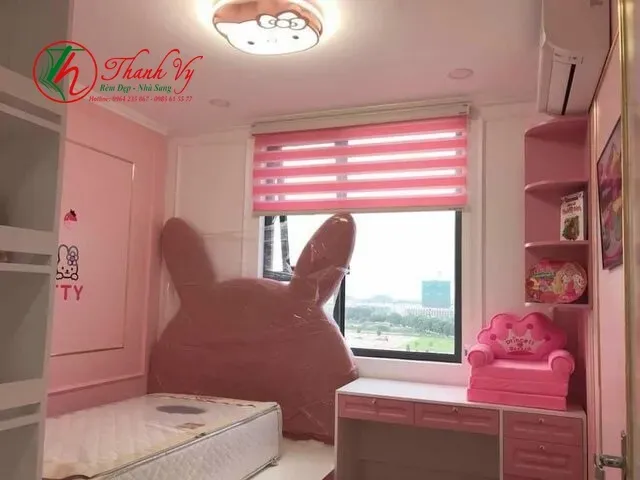 Rèm càu vồng Hàn Quốc màu Hồng rem cau vong han quoc mau hong