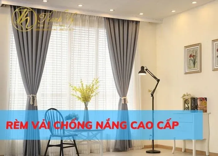 Rèm vải chống nắng cao cấp – Thiết kế đẹp cản sáng cách nhiệt tốt rèm vải chống nắng cao cấp rem chong nang tn 1