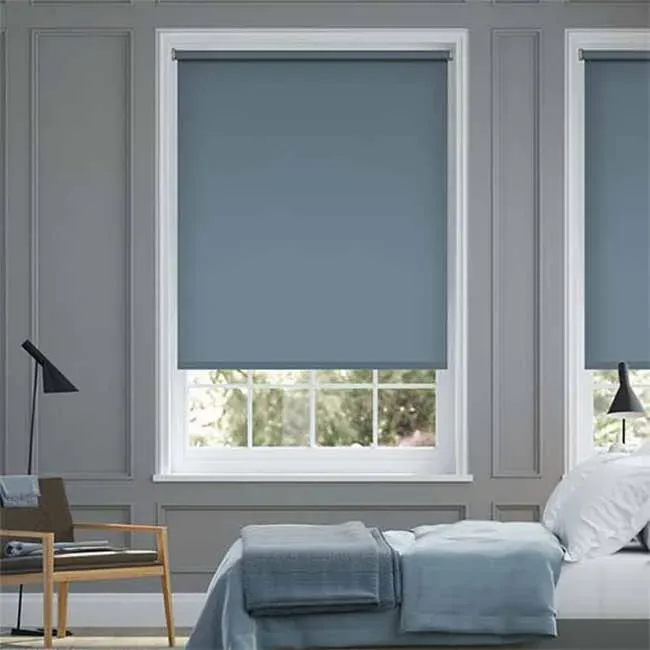 Rèm cửa sổ cuốn cao cấp – Sự khác biệt tạo nên sức hút rèm cửa sổ cuốn rem cuon mau xam xanh