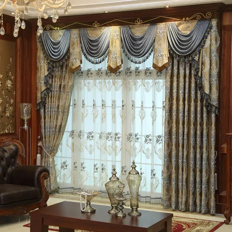 Rèm vải phòng khách thiết kế Đẹp – Sang Trọng – Vải Cao Cấp rèm vải phòng khách rem nu hoang co dien 2