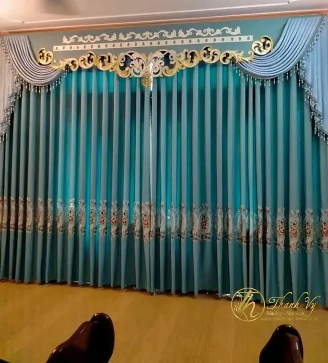 Rèm sò nữ hoàng màu xanh Rèm sò nữ hoàng màu xanh rem nu hoang mau xanh