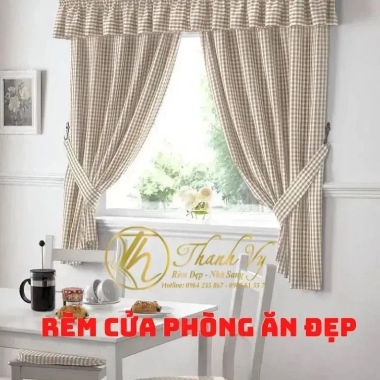 Rèm cửa phòng ăn – Điều cần thiết nhưng mọi người thường bỏ quên rèm cửa phòng ăn rem phong an dep tn