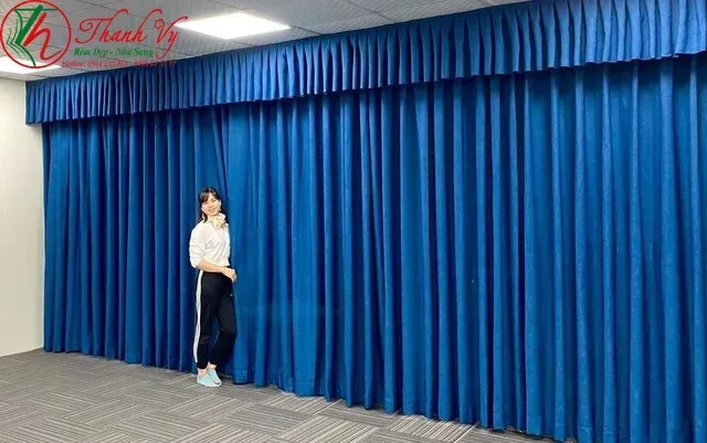 Rèm sân khấu hội trường màu Xanh Dương Rèm hội trường màu Xanh Dương rem san khau hoi truong mau xanh duong 1