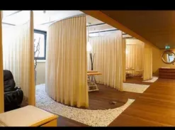 Rèm vải voan ngăn giường Spa màu Nâu Rèm vải voan ngăn giường Spa màu Nâu rem vai voan ngan giuong mau nau