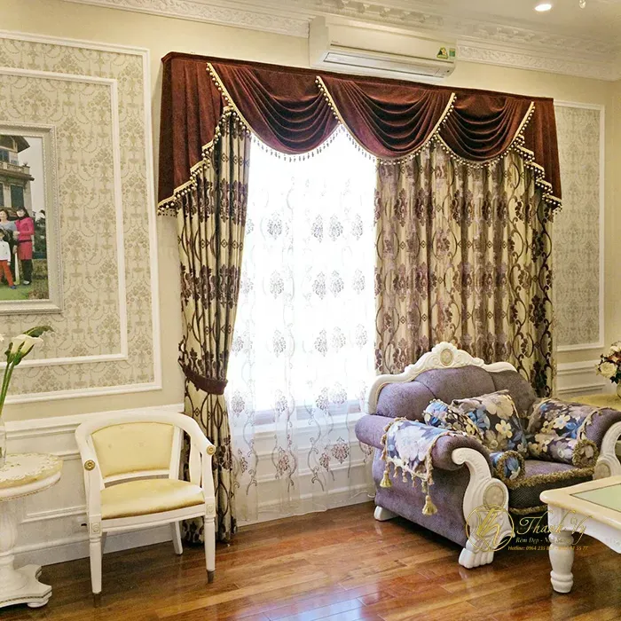 4 Nguyên tắc vàng để chọn bộ rèm cửa đẹp phòng khách rèm cửa đẹp phòng khách rem nu hoang biet thu 1