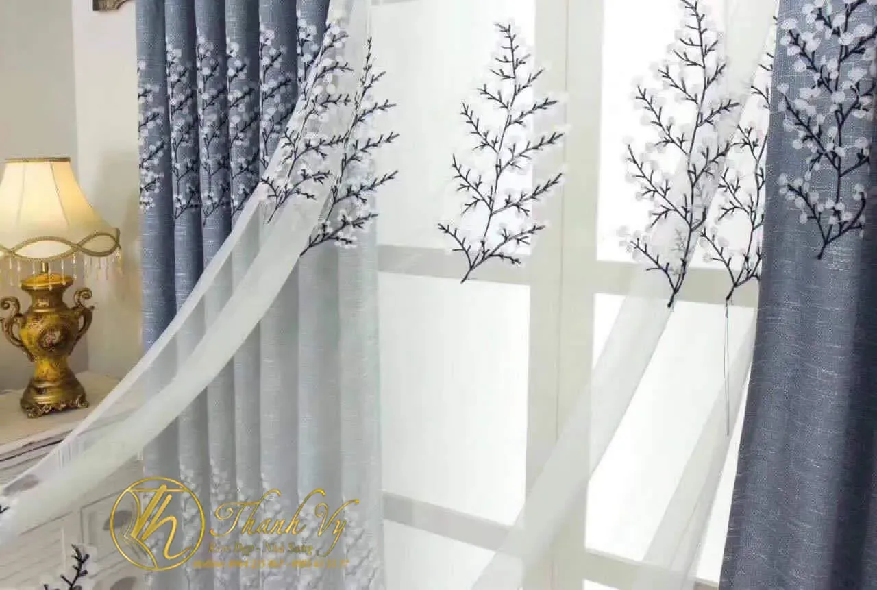 Các mẫu rèm vải phòng khách giá rẻ bền đẹp nhất hiện nay rèm vải phòng khách giá rẻ rem vai voan chat liue