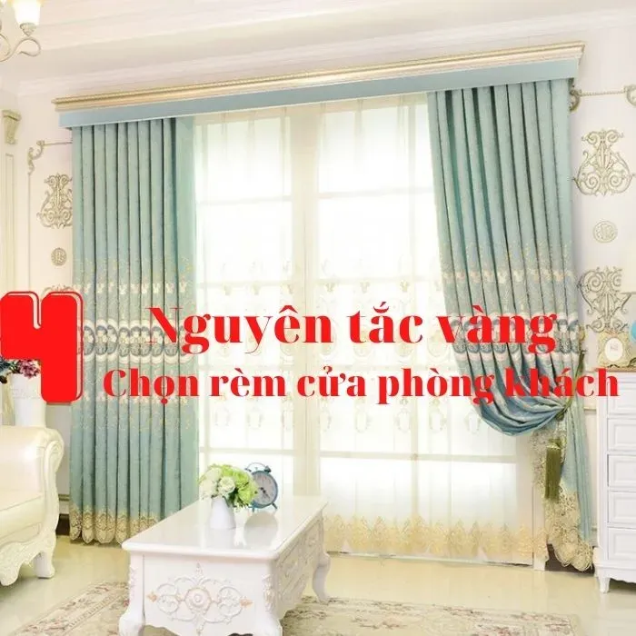 4 Nguyên tắc vàng để chọn bộ rèm cửa đẹp phòng khách rèm cửa đẹp phòng khách 4 nguyen tac vang