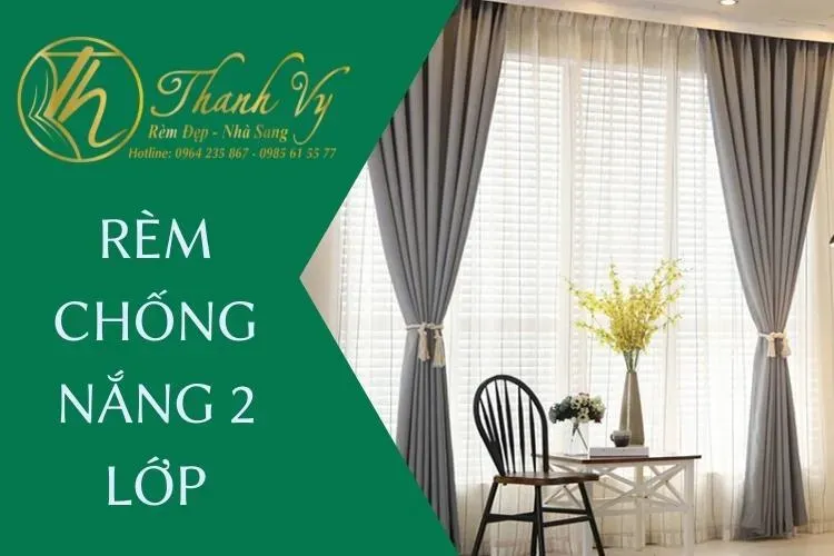 Địa chỉ cung cấp rèm cửa chống nắng 2 lớp uy tín nhất thị trường hiện nay rèm cửa chống nắng 2 lớp rem vai chong nang 2 lop tn