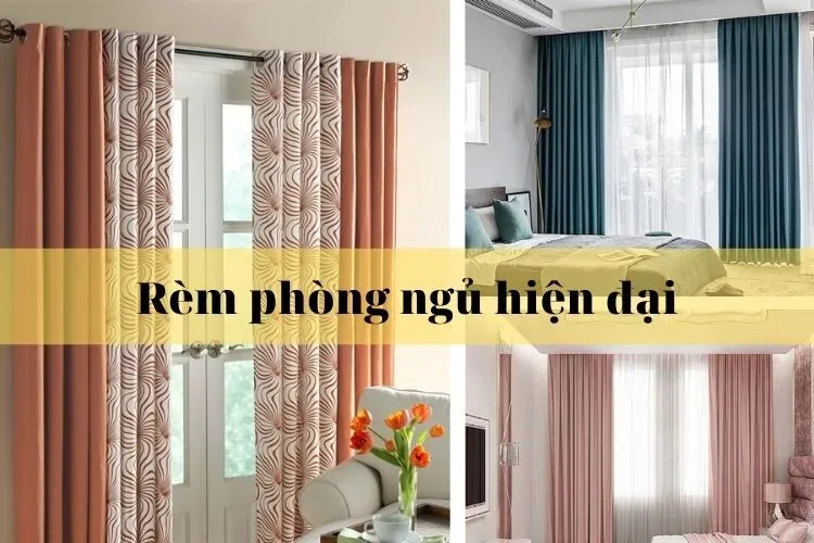 Lựa chọn rèm cửa phòng ngủ hiện đại sang trọng, tinh tế rèm cửa phòng ngủ hiện đại rem vai phong ngu hien dai