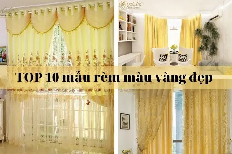 Top 10 mẫu rèm cửa màu vàng đẹp thịnh hành hiện nay rèm cửa màu vàng đẹp top 10 mau rem mau vang dep tn