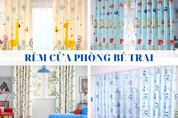 Gợi ý những mẫu rèm cửa phòng bé trai phù hợp nhất rèm cửa phòng bé trai rem vai phong tre em tn