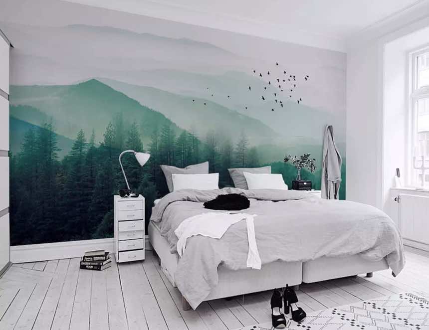 Hướng dẫn chọn tranh dán tường đẹp cho phòng ngủ