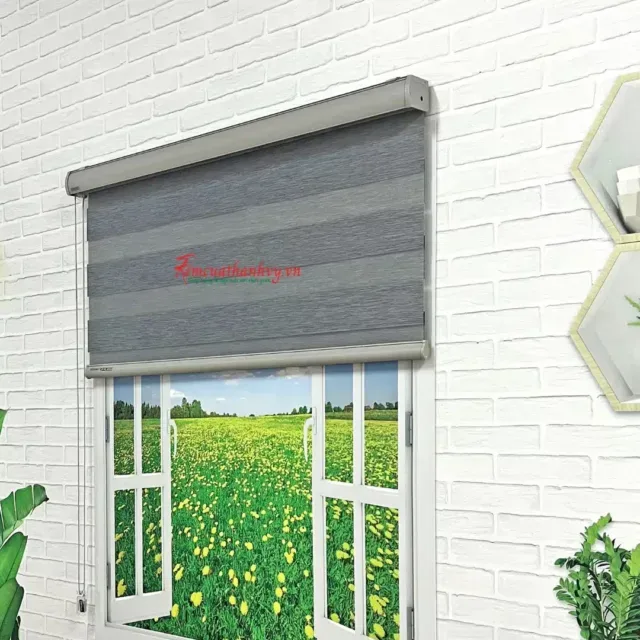 Rèm Cầu Vồng Màu Xám Đậm