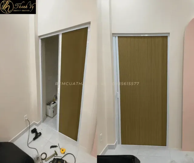 Rèm Vải Bố Màu Nâu Cao Cấp