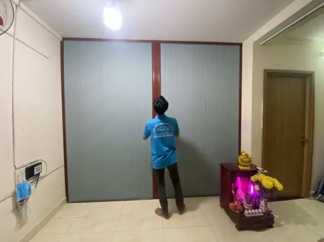 vách ngăn rèm tổ ong
